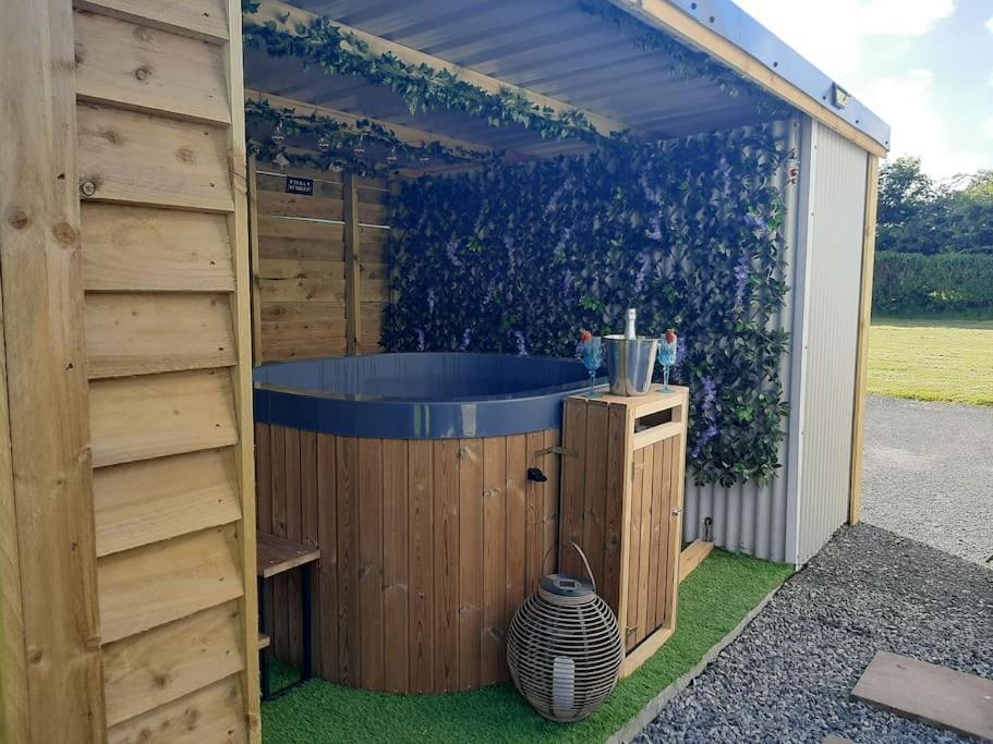 Anglesey New Modern Shepherds Hut With Spa Hot Tub Gwalchmai Exteriör bild