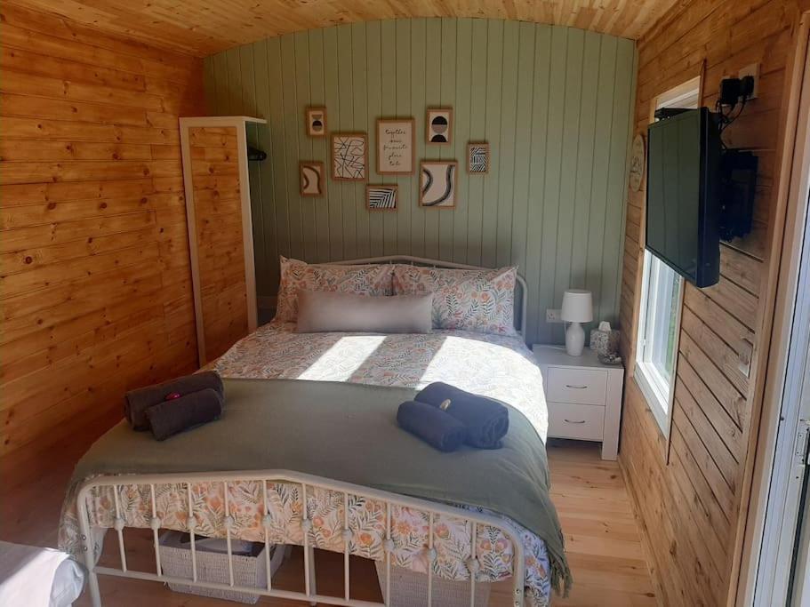 Anglesey New Modern Shepherds Hut With Spa Hot Tub Gwalchmai Exteriör bild